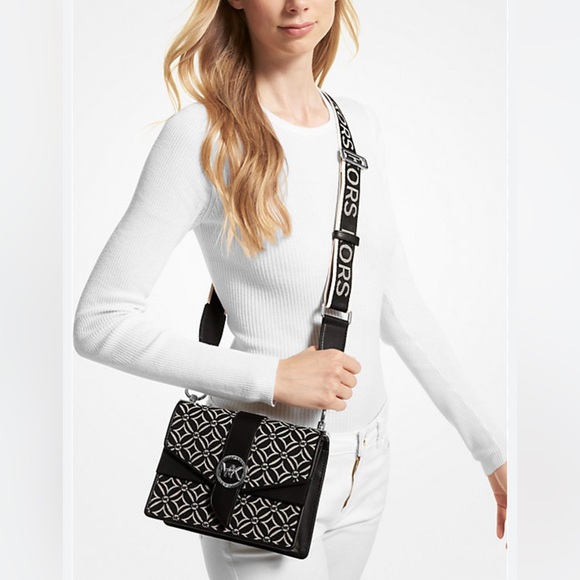 Greenwich Small Logo Jacquard Crossbody Bag - Picture 2 of 13